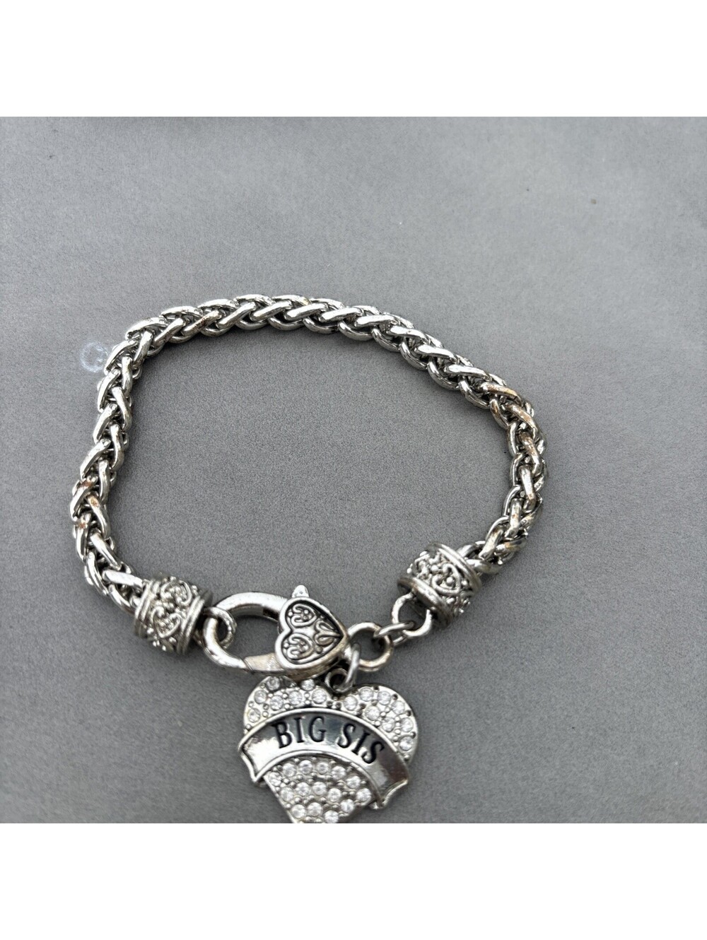 Brighton Big Sister Chain Link Love Heart Ladies Bracelet 8”